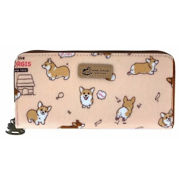 Uma Hana Handbags - Waterproof Corgi Long Wallet Fits Phone & Bills